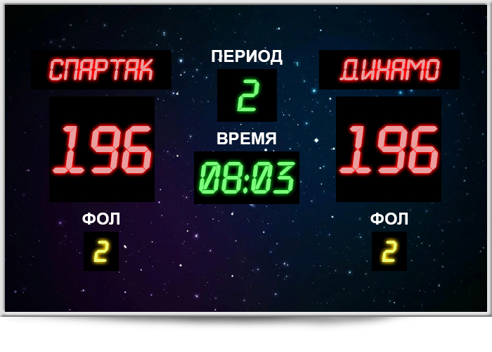 Универсальное спортивное табло